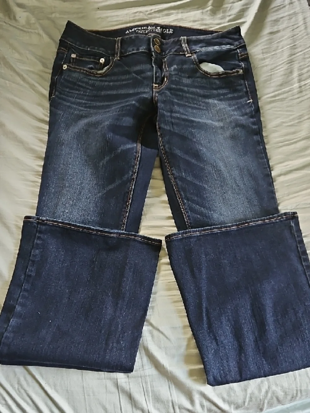 BUNDLE of American Eagle Outfitters Dark Blue Bootcut Jeans - Picture 2 of 11